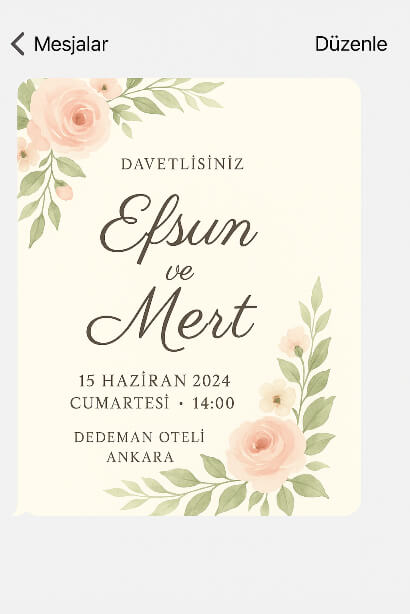 online devetiye oluştur ve mesajla gönder